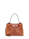Balenciaga Women Tan Cowboy Medium Rodeo Handbag In Brown