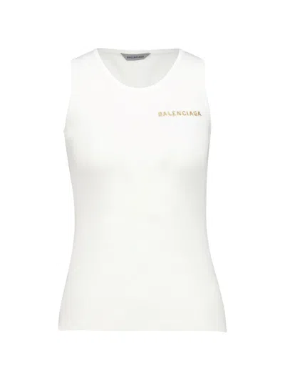 Balenciaga Tank Top In Bianco