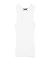 Balenciaga Tank Top In White Classic Knit Wool In White