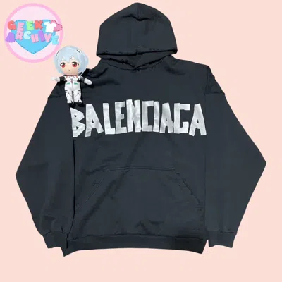 Pre-owned Balenciaga Tape Hoodie "black"