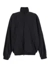 Balenciaga Black Tape Type Bomber Jacket In Black