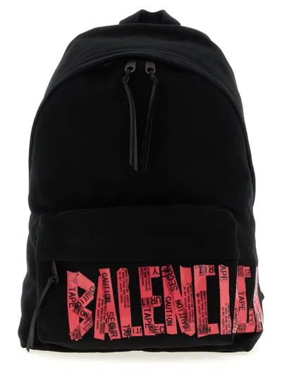 Balenciaga Tape Type Backpack In Black