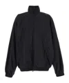 Balenciaga Black Tape Type Bomber Jacket In Black