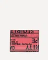 Balenciaga Tape Type Leather Card Holder In Multi