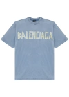 BALENCIAGA TAPE TYPE LOGO COTTON T-SHIRT