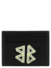 Balenciaga 'tape Type' Logo Print Card Holder In Black