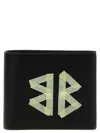 Balenciaga Cash Black Wallet In Grained Leather In Black