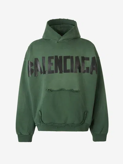 Balenciaga Tape Type Sweatshirt In Tape Type Logo On Front And Back