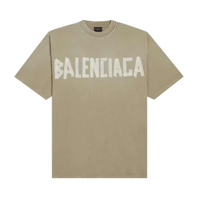 Pre-owned Balenciaga Tape Type T-shirt 'army Green' | Women's Size Xs