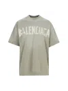 Balenciaga Tape Type T-shirt In Gray