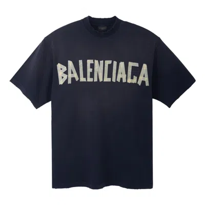 Balenciaga Tape Type T-shirt Medium Fit 'black Faded'