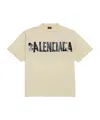 Balenciaga Men Beige Tape Type Medium Fit T-shirt In Neutral