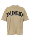 Balenciaga 'tape Type' T Shirt In Gold