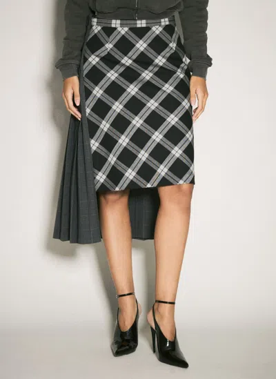 Balenciaga Taped Double Skirt In Black