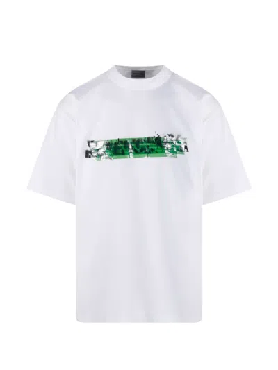 Balenciaga Tape-effect Logo T-shirt In White