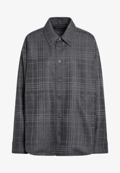 BALENCIAGA TARTAN CHECK LONG-SLEEVED SHIRT