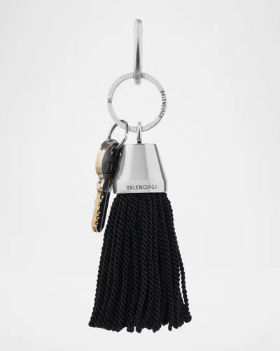 Balenciaga Tassel Keyring In Black