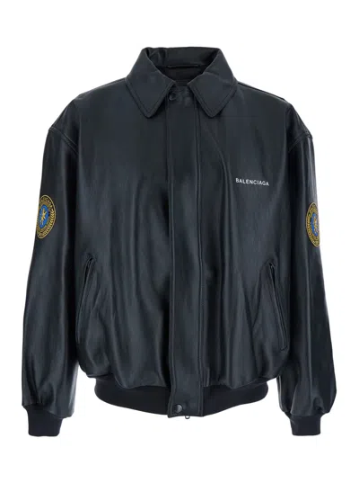 Balenciaga Men Taxi Blouson In Black
