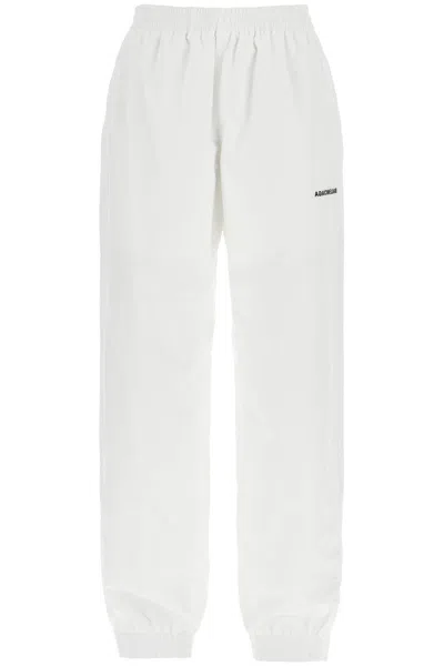 Balenciaga Regular Fit Tracksuit Style Pants In White