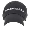 Balenciaga Embroidered Logo Baseball Cap In Black