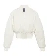 Balenciaga Cropped Bomber Jacket In Technical Faille In Multi