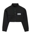 Balenciaga Cropped Technical Faille Track Jacket In Multi