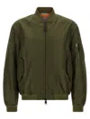 Balenciaga Technical Nylon Bomber Jacket In Olive