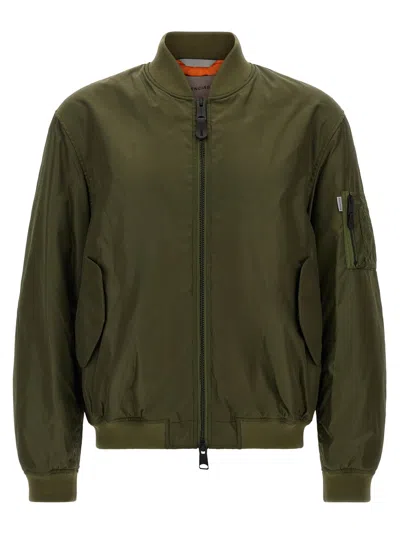 Balenciaga Technical Nylon Bomber Jacket In Olive
