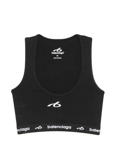 Balenciaga Techwear Bra Tank Top In Technical Fabric In Black