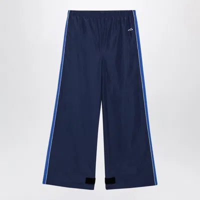 Balenciaga Techwear Jogger Pants In Navy Blue Cotton Blend