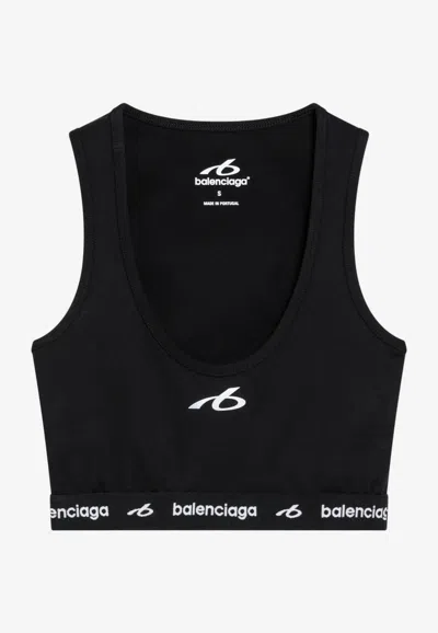 Balenciaga Techwear Sports Bra In Black