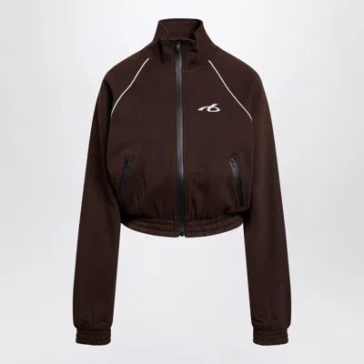 Balenciaga Techwear Zip-up Jacket In Dry Fleece With Utility Styling In Brown