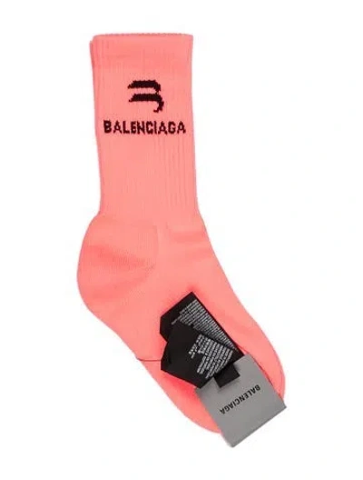 Pre-owned Balenciaga Tennis Socks W/ Tags In Pink