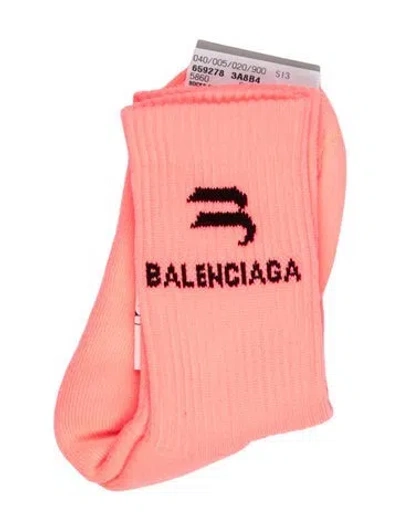 Pre-owned Balenciaga Tennis Socks W/ Tags In Pink