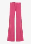 Balenciaga Terry Flared Track Pants In Pink
