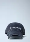 Balenciaga Men Text Motif Baseball Cap In Blue