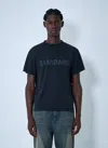 Balenciaga Men Black Crewneck T-shirt With Logo Print On The Front In Cotton Man In Blue