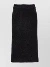 Balenciaga Black Tweed Midi Skirt