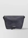 Balenciaga Textured Finish Shoulder Bag With Adjustable Strap In Black