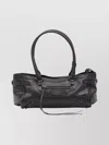 Balenciaga Textured Leather Tote Bag With Double Handles In Black