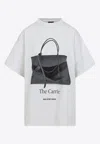 Balenciaga Oversized Graphic Print T-shirt In White