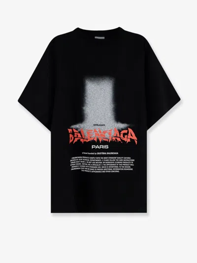 Balenciaga The Door Cotton T-shirt In Black