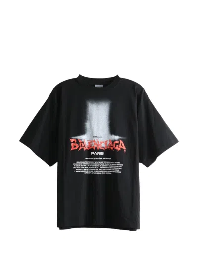 Balenciaga The Door Graphic-print T-shirt In Black