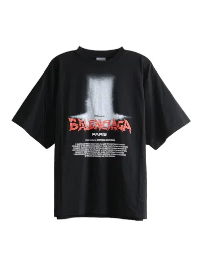 Balenciaga The Door Oversized T-shirt In Black