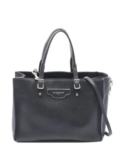 Pre-owned Balenciaga The Paper Handbag In Black