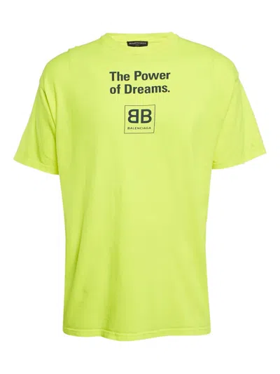 Pre-owned Balenciaga The Power Of Dreams T-shirt In Yellow