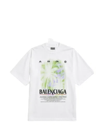 Balenciaga The Window Graphic-print Cotton T-shirt In White