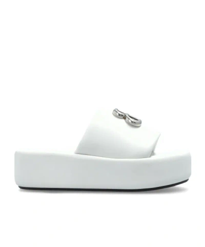 Balenciaga Thick Bottom Sandals In White