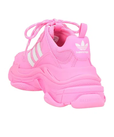 Balenciaga Thick-soled Lace-up Sneakers In Pink