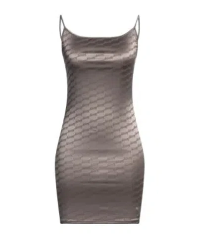 Balenciaga Thin-strap Bodycon Mini Dress In Gray